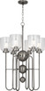 Robert Abbey - D410 - Six Light Chandelier - Williamsburg Tyrie - Dark Antique Nickel