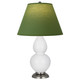 Robert Abbey - DY12G - One Light Accent Lamp - Small Double Gourd - Daisy Glazed Ceramic w/Antique Silver