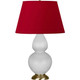 Robert Abbey - DY20R - One Light Table Lamp - Double Gourd - Daisy Glazed Ceramic w/Antique Natural Brass