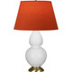 Robert Abbey - DY20T - One Light Table Lamp - Double Gourd - Daisy Glazed Ceramic w/Antique Natural Brass
