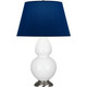 Robert Abbey - DY22N - One Light Table Lamp - Double Gourd - Daisy Glazed Ceramic w/Antique Silver