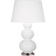 Robert Abbey - DY42X - One Light Table Lamp - Triple Gourd - Daisy Glazed Ceramic w/Antique Silver