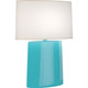 Robert Abbey - EB03 - One Light Table Lamp - Victor - Egg Blue Glazed Ceramic