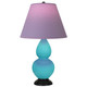 Robert Abbey - EB11L - One Light Accent Lamp - Small Double Gourd - Egg Blue Glazed Ceramic w/Deep Patina Bronze