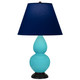 Robert Abbey - EB11N - One Light Accent Lamp - Small Double Gourd - Egg Blue Glazed Ceramic w/Deep Patina Bronze