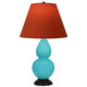 Robert Abbey - EB11T - One Light Accent Lamp - Small Double Gourd - Egg Blue Glazed Ceramic w/Deep Patina Bronze