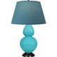 Robert Abbey - EB21B - One Light Table Lamp - Double Gourd - Egg Blue Glazed Ceramic w/Deep Patina Bronze