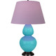 Robert Abbey - EB21L - One Light Table Lamp - Double Gourd - Egg Blue Glazed Ceramic w/Deep Patina Bronze