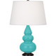 Robert Abbey - EB31X - One Light Accent Lamp - Small Triple Gourd - Egg Blue Glazed Ceramic w/Deep Patina Bronze