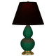 Robert Abbey - JU10K - One Light Accent Lamp - Small Double Gourd - Jungle Glazed Ceramic w/Antique Natural Brass