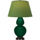 Robert Abbey - JU21G - One Light Table Lamp - Double Gourd - Jungle Glazed Ceramic w/Deep Patina Bronze