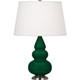 Robert Abbey - JU32X - One Light Accent Lamp - Small Triple Gourd - Jungle Glazed Ceramic w/Antique Silver