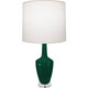Robert Abbey - JU35 - One Light Accent Lamp - Small Emma - Jungle Glazed Ceramic w/Polished Nickel