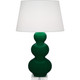 Robert Abbey - JU43X - One Light Table Lamp - Triple Gourd - Jungle Glazed Ceramic w/Lucite