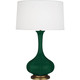 Robert Abbey - JU994 - One Light Table Lamp - Pike - Jungle Glazed Ceramic w/Aged Brass