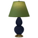 Robert Abbey - MB10G - One Light Accent Lamp - Small Double Gourd - Midnight Blue Glazed Ceramic w/Antique Natural Brass
