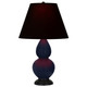 Robert Abbey - MB11K - One Light Accent Lamp - Small Double Gourd - Midnight Blue Glazed Ceramic w/Deep Patina Bronze