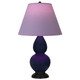 Robert Abbey - MB11L - One Light Accent Lamp - Small Double Gourd - Midnight Blue Glazed Ceramic w/Deep Patina Bronze