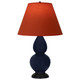 Robert Abbey - MB11T - One Light Accent Lamp - Small Double Gourd - Midnight Blue Glazed Ceramic w/Deep Patina Bronze