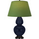 Robert Abbey - MB21G - One Light Table Lamp - Double Gourd - Midnight Blue Glazed Ceramic w/Deep Patina Bronze