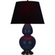 Robert Abbey - MB21K - One Light Table Lamp - Double Gourd - Midnight Blue Glazed Ceramic w/Deep Patina Bronze