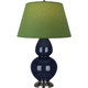 Robert Abbey - MB22G - One Light Table Lamp - Double Gourd - Midnight Blue Glazed Ceramic w/Antique Silver