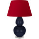 Robert Abbey - MB23R - One Light Table Lamp - Double Gourd - Midnight Blue Glazed Ceramic w/Lucite