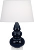 Robert Abbey - MB33X - One Light Accent Lamp - Small Triple Gourd - Midnight Blue Glazed Ceramic w/Lucite