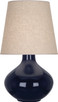 Robert Abbey - MB991 - One Light Table Lamp - June - Midnight Blue Glazed Ceramic