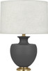 Robert Abbey - MCR21 - One Light Table Lamp - Michael Berman Atlas - Matte Ash Glazed Ceramic w/Modern Brass