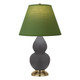 Robert Abbey - MCR50G - One Light Accent Lamp - Small Double Gourd - Matte Ash Glazed Ceramic w/Antique Natural Brass