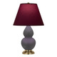 Robert Abbey - MCR50P - One Light Accent Lamp - Small Double Gourd - Matte Ash Glazed Ceramic w/Antique Natural Brass