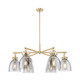 Innovations - 410-6CR-CB-G412-7SM - Six Light Chandelier - Downtown Urban - Champagne Bronze