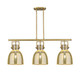 Innovations - 411-3I-BB-G412-10ME - Three Light Island Pendant - Downtown Urban - Brushed Brass