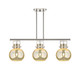 Innovations - 411-3I-PN-G410-10ME - Three Light Island Pendant - Downtown Urban - Polished Nickel
