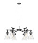 Innovations - 411-6CR-BK-G411-7SDY - Six Light Chandelier - Downtown Urban - Matte Black
