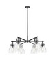 Innovations - 411-6CR-BK-G412-7SDY - Six Light Chandelier - Downtown Urban - Matte Black