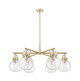 Innovations - 411-6CR-CB-G410-7CL - Six Light Chandelier - Downtown Urban - Champagne Bronze
