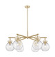 Innovations - 411-6CR-CB-G410-7SDY - Six Light Chandelier - Downtown Urban - Champagne Bronze
