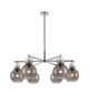 Innovations - 411-6CR-PN-G410-7SM - Six Light Chandelier - Downtown Urban - Polished Nickel