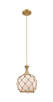 Innovations - 415-1PR-BB-G121-8RB - One Light Mini Pendant - Ballston - Brushed Brass