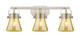 Innovations - 423-3W-SN-G411-6ME - Three Light Bath Vanity - Downtown Urban - Satin Nickel