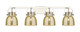 Innovations - 423-4W-PN-G412-6ME - Four Light Bath Vanity - Downtown Urban - Polished Nickel