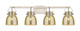 Innovations - 423-4W-SN-G412-6ME - Four Light Bath Vanity - Downtown Urban - Satin Nickel