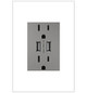 adorne Dual-USB Outlet with Wall Plate (ARTRUSB153M4WP)