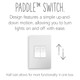 adorne 227V Paddle Switch, Half-Size with Microban (ASPD1531W277)