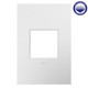Legrand - AWP1G2WHW10 - One-Gang Screwless Wall Plate with Microban - adorne - Gloss White on White
