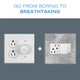 adorne One-Gang Screwless Wall Plate with Microban (AWP1G3OM)