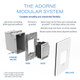 adorne One-Gang Screwless Wall Plate with Microban (AWP1G3RA)