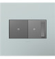 adorne Two-Gang Screwless Wall Plate with Microban (AWP2GBL4)